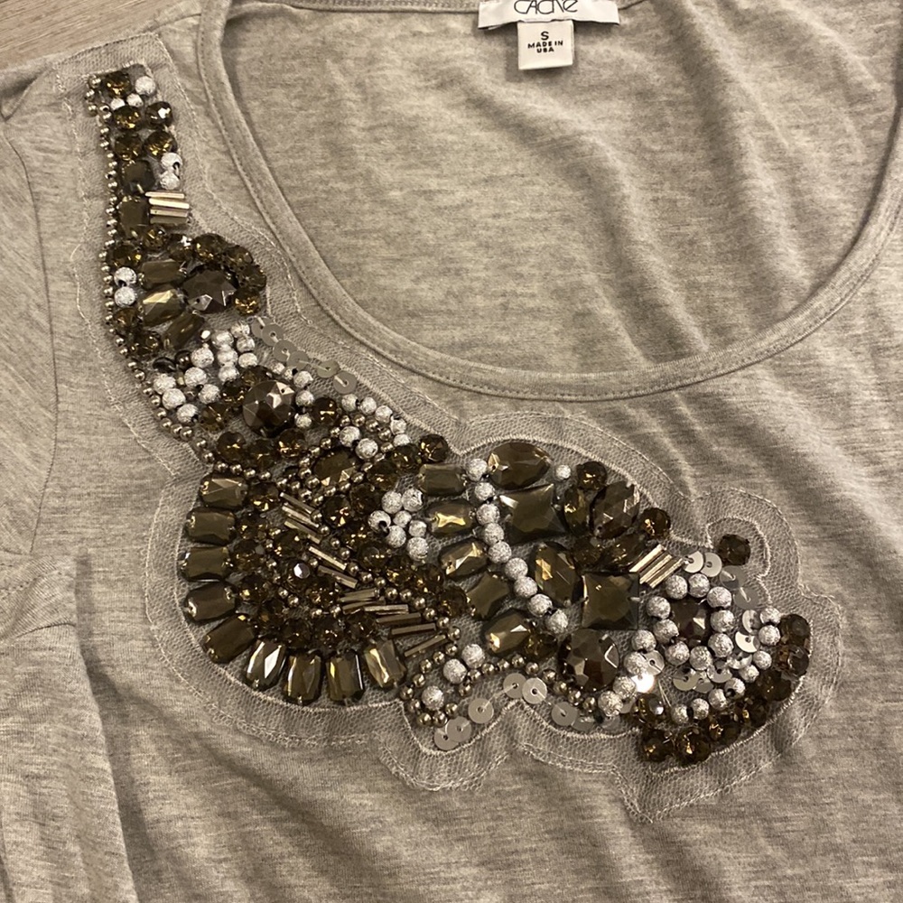 Cache Embellished Tee- Small - Picture 2 of 3